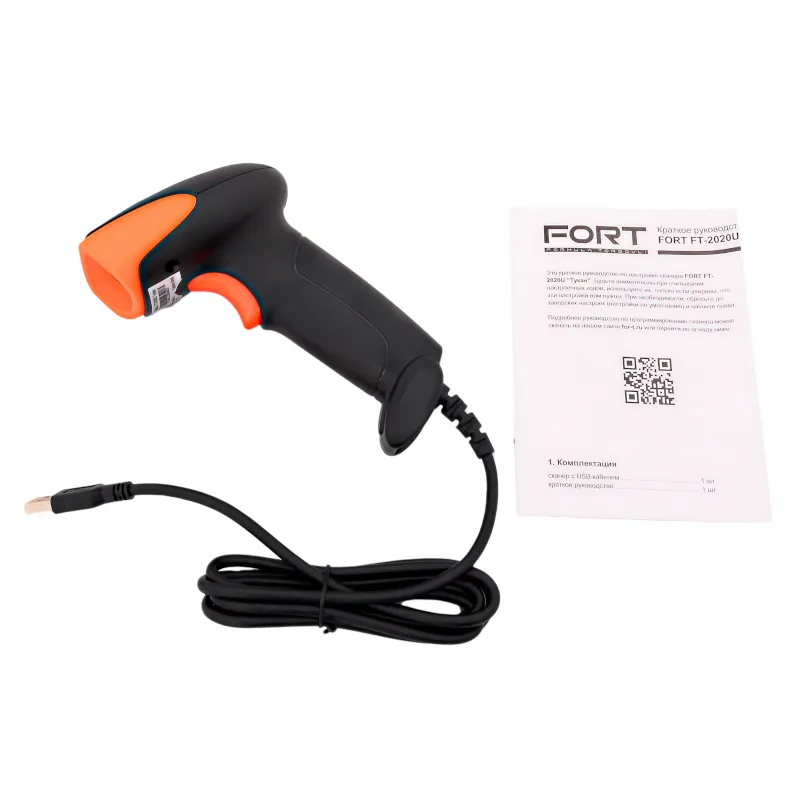 Сканер штрих-кода FORT FT-2020U Тукан USB черный5